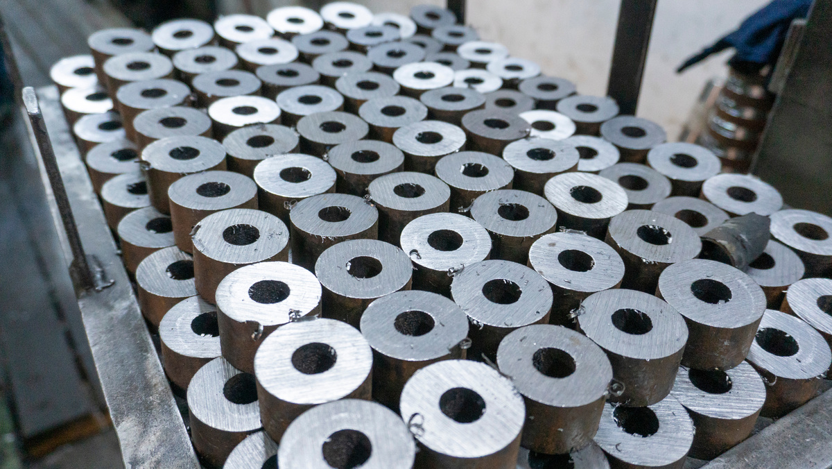 lathe machined metal cylinder parts metal